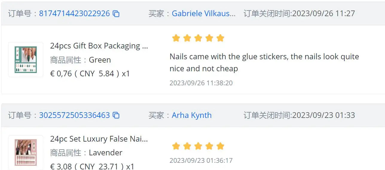 Colorful French Press on Nails with Designs Long Square Head Press on False Nails Wearable Simple Glue Sticks on Nails Fake Nail
