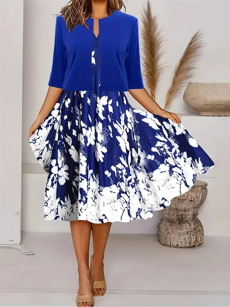 Floral Two-Piece Dress Set