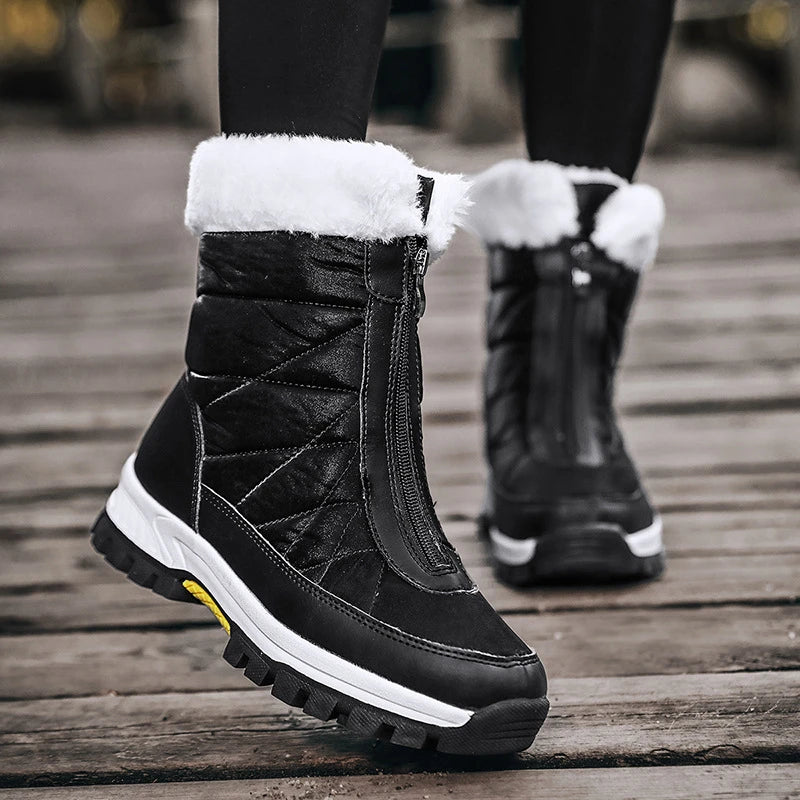 Cotton Shoes For Women New Casual And Fashionable Umbrella Cloth Velvet Thickened Warm Snow Boots Big Cotton Shoes Winter