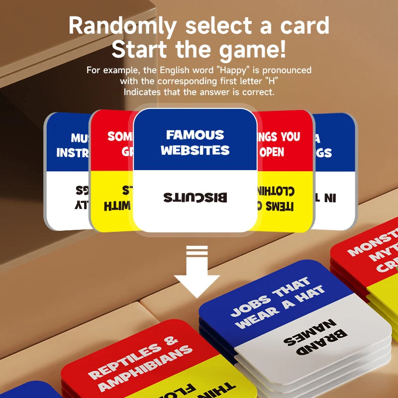 New  Game-English GameS Version Quick Thinking Letter Pressing Board Game  Board Role-Playing Games
