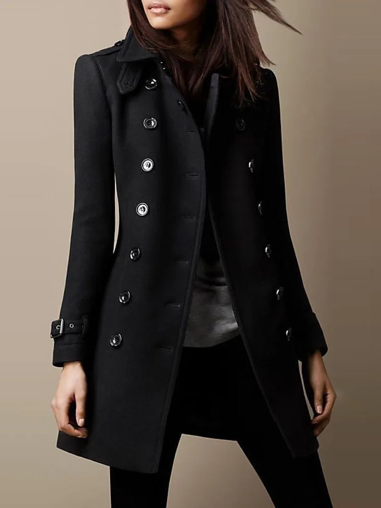 Abrigo Elegante de Lana para Mujer