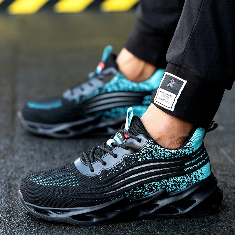 2025 New Work Shoes Man Work Sneakers Steel Toe Shoes Anti-smash Anti-puncture Safety Boots Breathable Women Protective Shoe