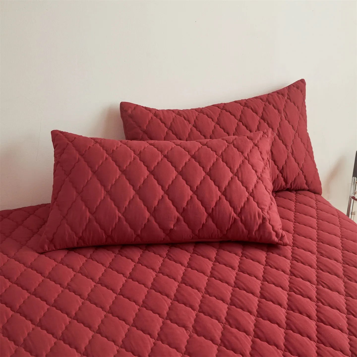 2pcs Waterproof Throw Pillowcases Envelope Soft Breathable Pillow Covers for Bed Protector 50x75cm, Grey / Blue / Green / Red