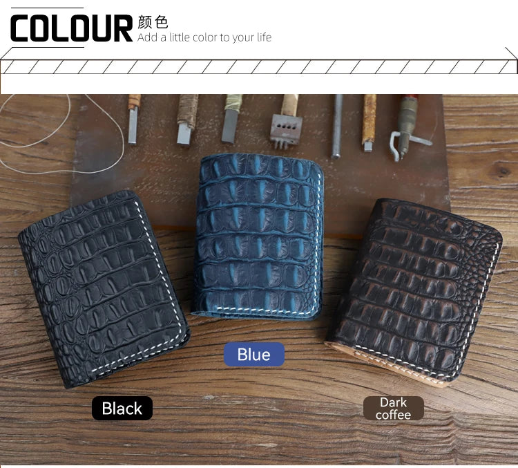 Luxury Genuine Leather Women's Wallet Handmade Leather Bifold Short Wallets For Men Portable Storage Credit Card Holder Purse