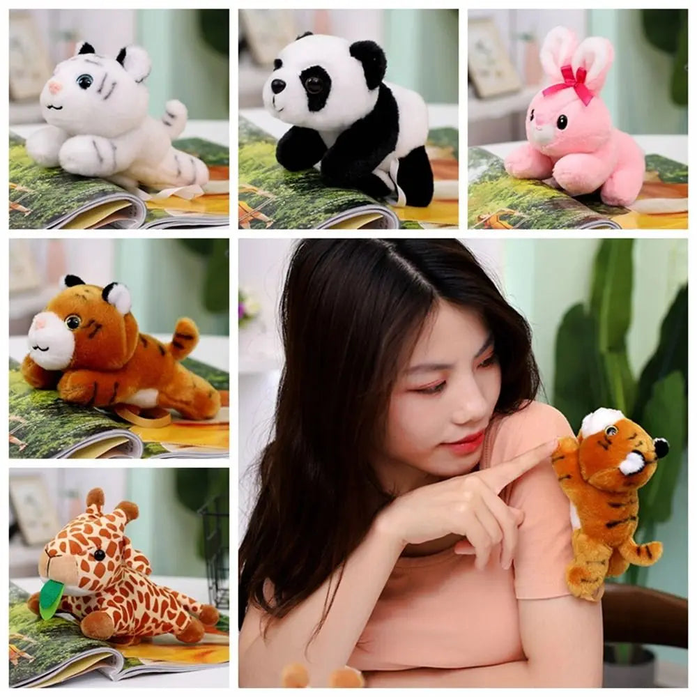 Stuffed Animals Magnetic Shoulder Plush Raccoon Clip on Shoulder Plush Doll Cute Vivid Cartoon Animal Plush Toy Boys Girls