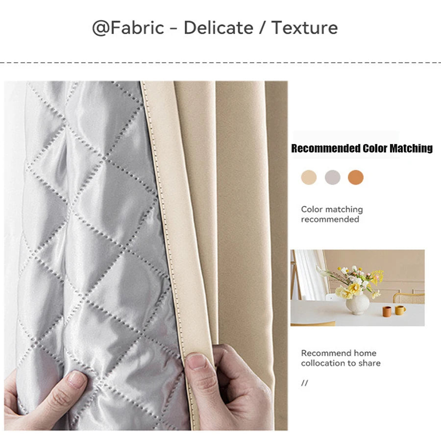 Cortinas para dormitorio con aislamiento acústico y reducción de ruido, modernas y sencillas, cortinas 100% opacas para sala de estar, estores para balcón