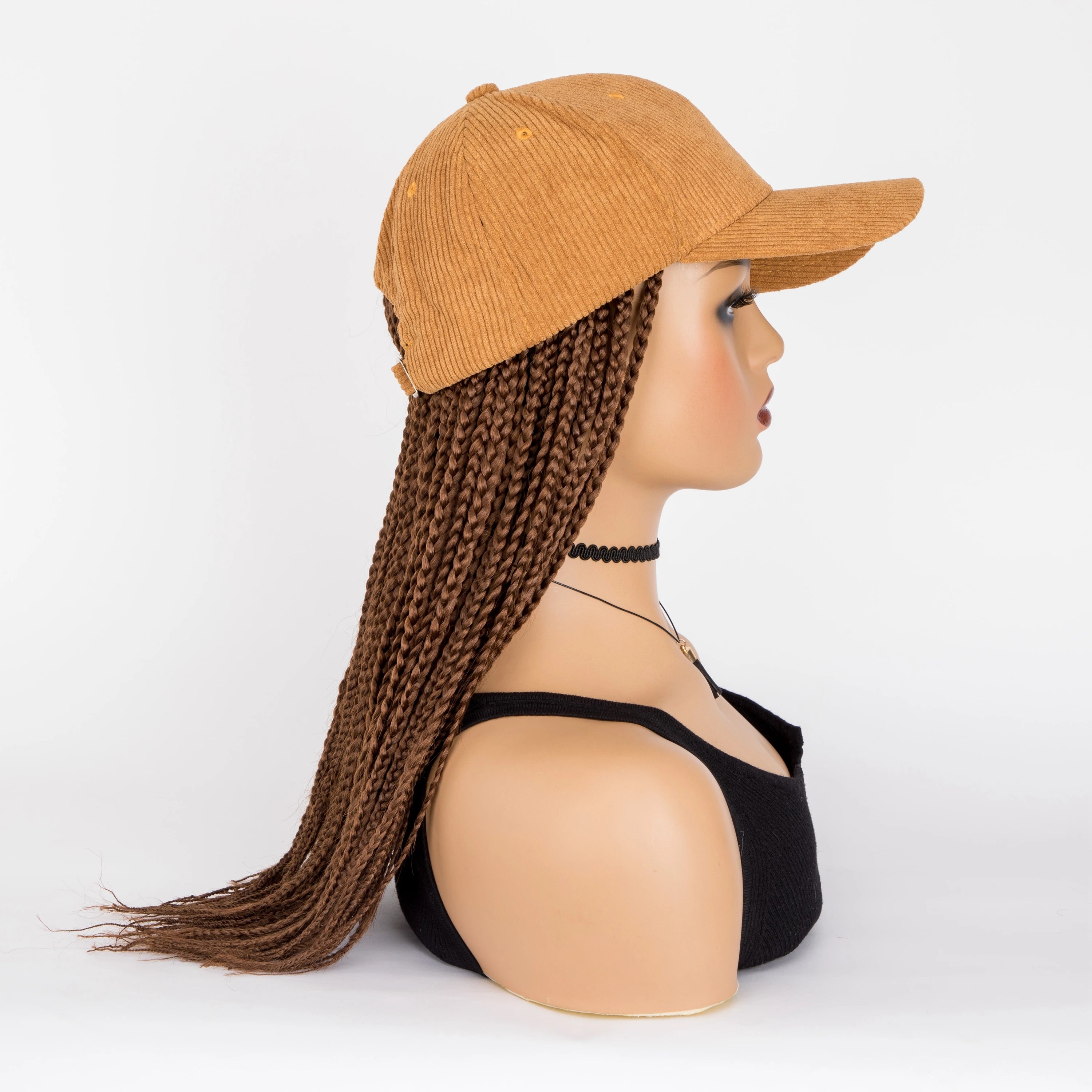 Peluca con gorro trenzado