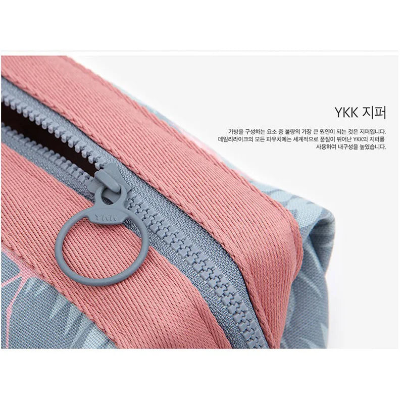 Bolsa de cosméticos de nueva moda para mujer, impermeable, diseño de flamenco, bolsas de maquillaje, organizador de viaje, kits de artículos de tocador, bolsas de maquillaje portátiles para esteticistas