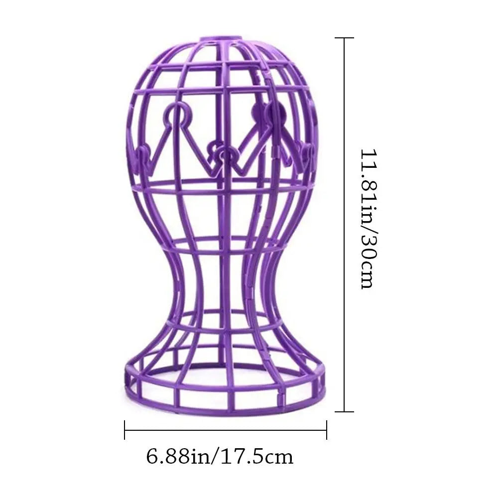 Lantern Shape Plastic Wig Stand Hat Cap Holder Foldable Multi-Purpose Wig Head Stand Storage Rack wig accessories