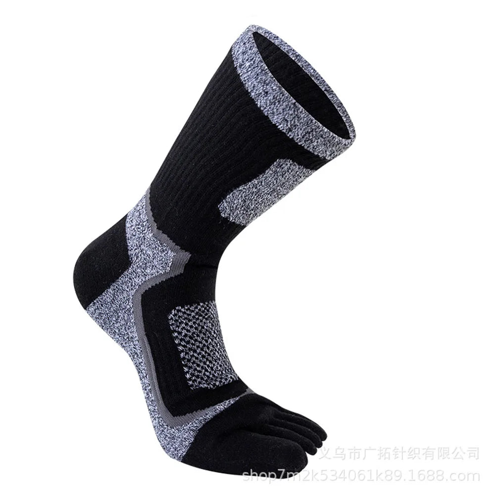 New Five Finger Socks For Man Combed Cotton Colorful Breathable Sweat Deodorant Antibacterial Fashion Sport Socks With Toes