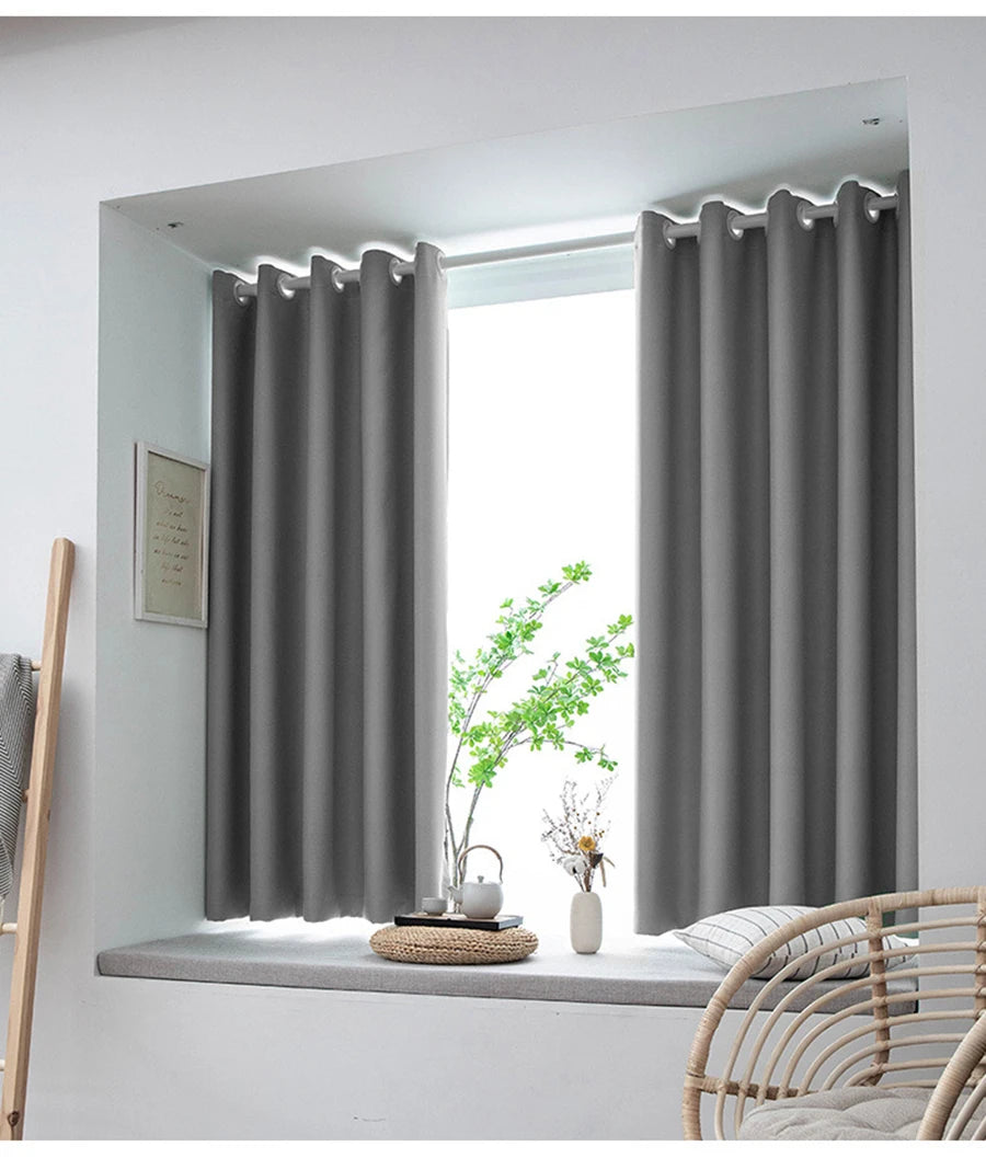 Cortinas para dormitorio con aislamiento acústico y reducción de ruido, modernas y sencillas, cortinas 100% opacas para sala de estar, estores para balcón