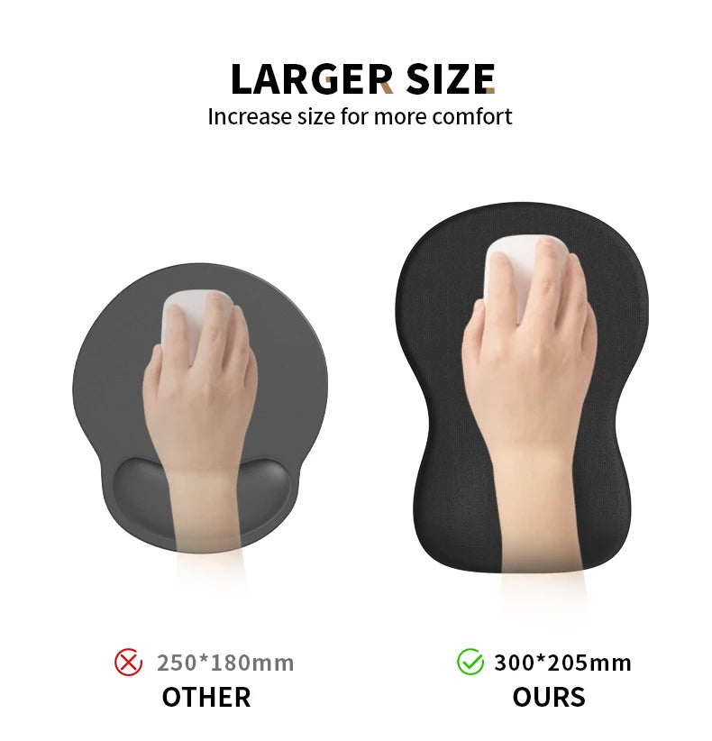 Comfortable Mouse Pad Wrist Rest，Ergonomic Mouse Pad Wrist Support , Relieve Wrist Pain Gel Mouse pad, Laptop, computer, office