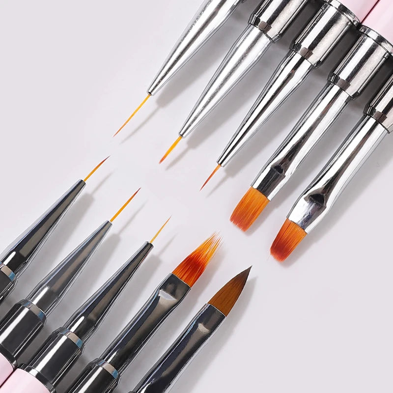 Pincel de arte de uñas delineador fino profesional para manicura, juego de pinceles de decoración de uñas, pintura francesa, gel UV, acrílico, herramientas de decoración