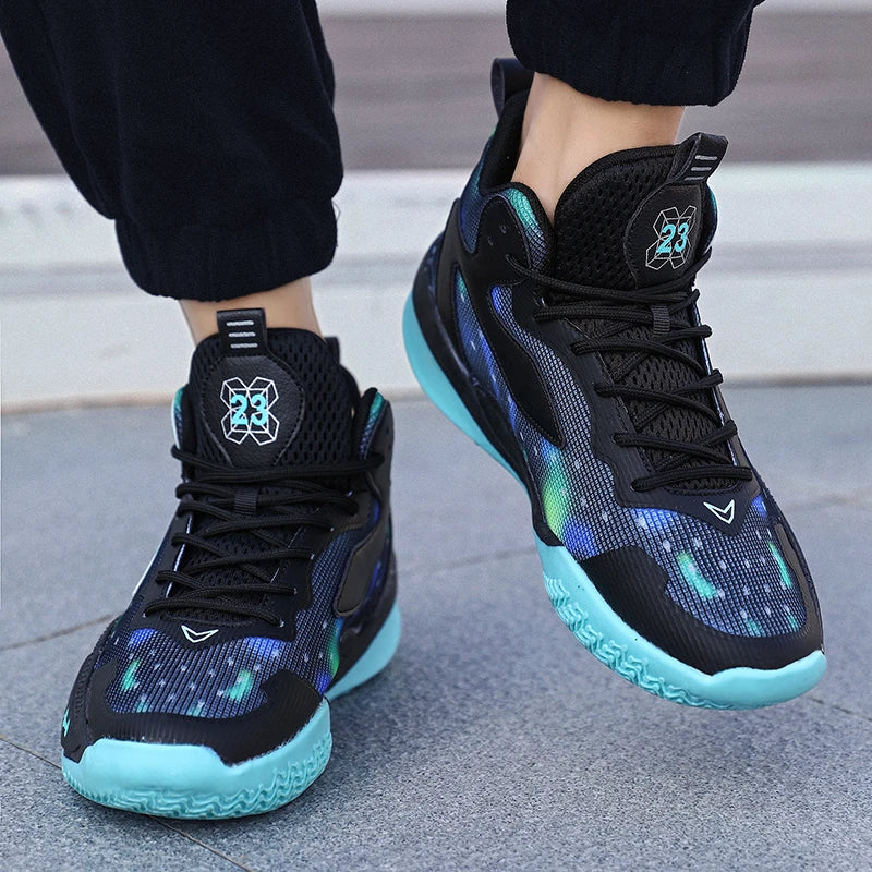 Professional basketball shoes men new junior high school students youth breathable sports shoes anti-slip wear