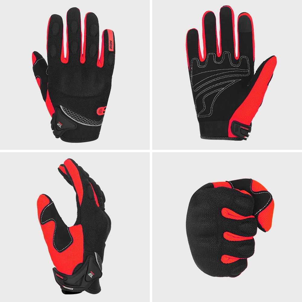 Summer Full Finger Motorcycle Gloves Men Breathable Touch Screen Motorbike Motocross Moto Biker Gloves Motorcycle Accessories