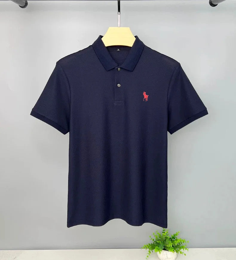 Luxury Brand Men Short Sleeve Polo Shirt Summer New Exquisite Horse Embroid Lapel T-shirt Business Leisure Men clothing Top