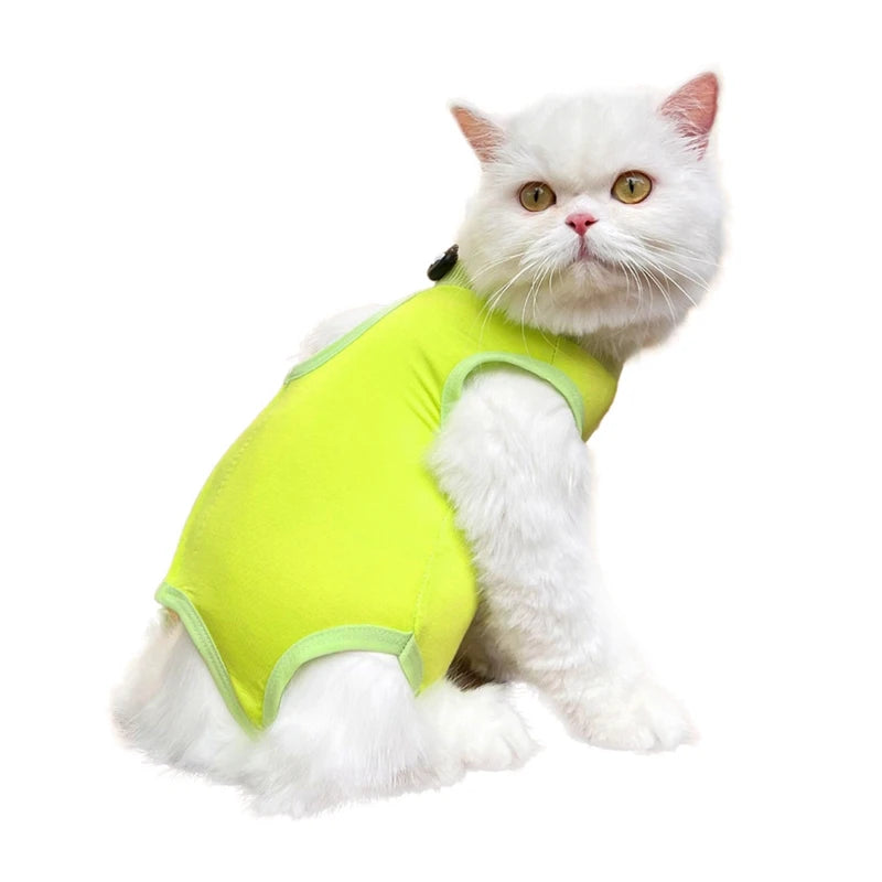 Combinaison de sevrage pour chat, vêtements de récupération anti-léchage après chirurgie, combinaison douce pour chiot et chaton, combinaison de soins pour chat, gilet pour animaux de compagnie