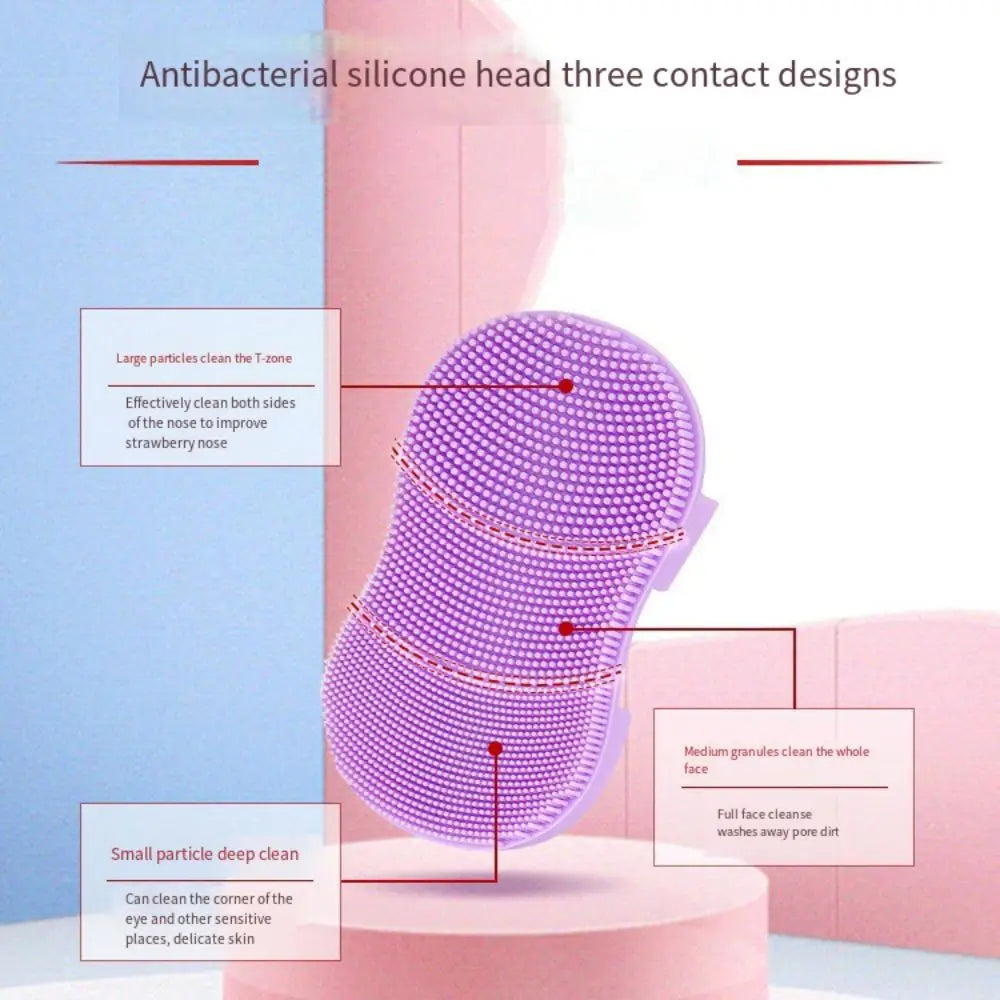 Almohadilla de silicona suave para limpieza facial, cepillo de limpieza facial agradable para la piel, removedor de puntos negros, eliminador de piel muerta, lavador para chica