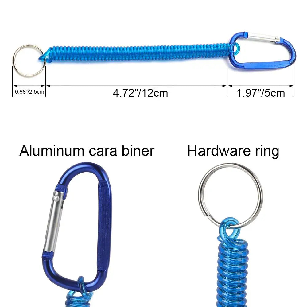 Gear Tool Outdoor Hiking Camping Anti-lost Phone Keychain Portable Fishing Lanyards Camping Carabiner Spring Elastic Rope