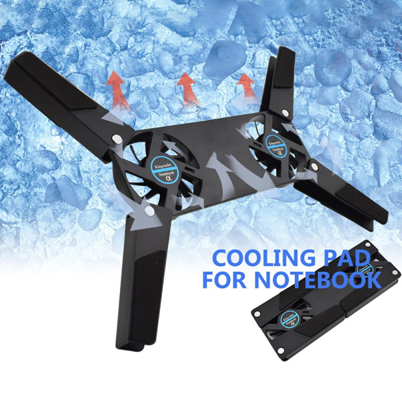 New Laptop Cooling Pad Laptop Cooler USB Powered Cooling Pad Bracket 2 Fans for Laptop Universal 7 15" 1 Laptop Stand