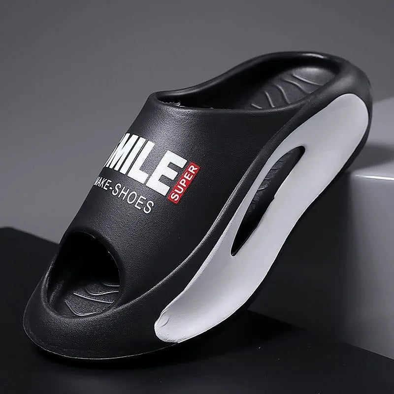 New Men's Slippers Casual Sports Summer Soft Bottom Cool Drag Anti Slip Indoor and Outdoor Durable Trendy Couple Slippers