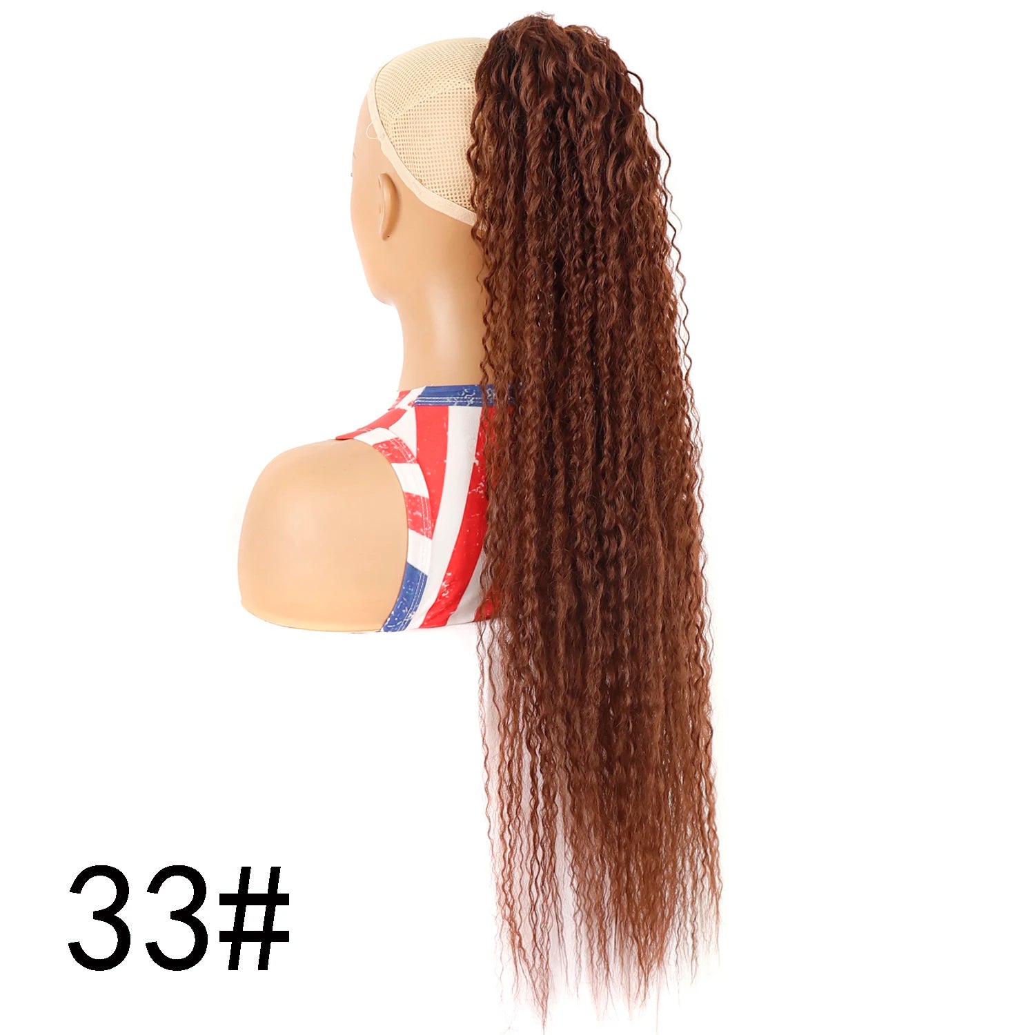 Long Curly Drawstring Ponytail for Women Synthetic Kinky Curly Ponytail Hair Extensions 32inch Afro Curly Hairpieces Fake Tail