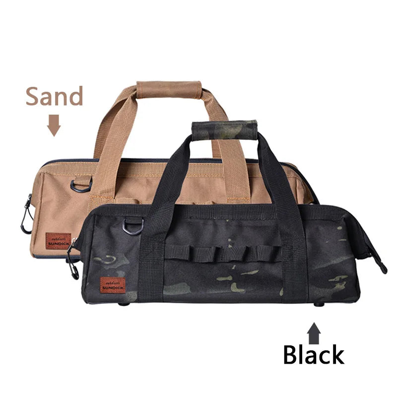 Bolsa de herramientas para camping, gran capacidad, boca ancha, bolsa de almacenamiento, bolsa de equipo resistente al agua