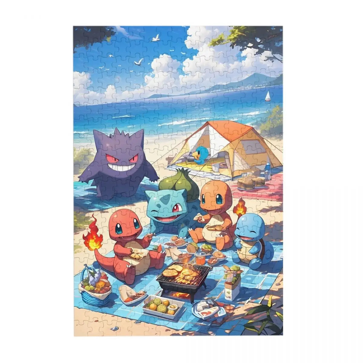 Pokemon Characters Pikachu Cartoon Wooden Puzzles for Children Jigsaw Puzzles 300 Pieces Educational Toys Gift for Kids