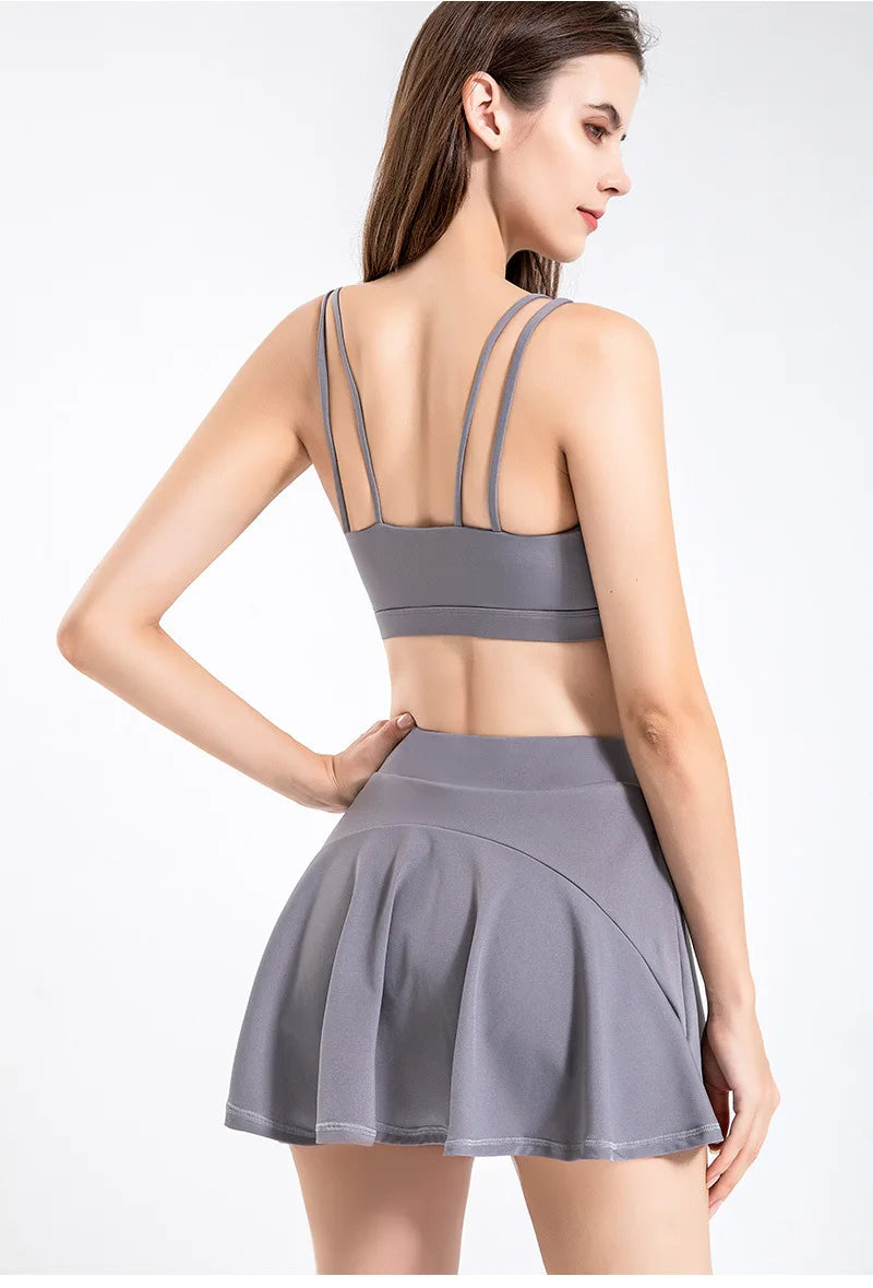 Shorts Skirts for Women High Waist Breathable Shorts Sweat Bras Security Sports Womens Skirts Gym Yoga Fitness Tennis Sportswear