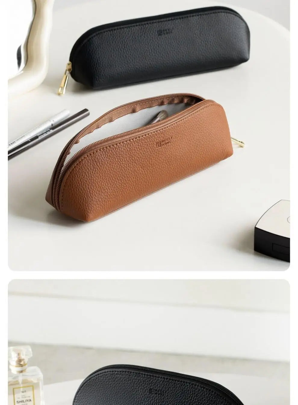 Portable makeup brush pencil bag storage bag travel makeup bag women's portable liner bag new high-end makeup bag