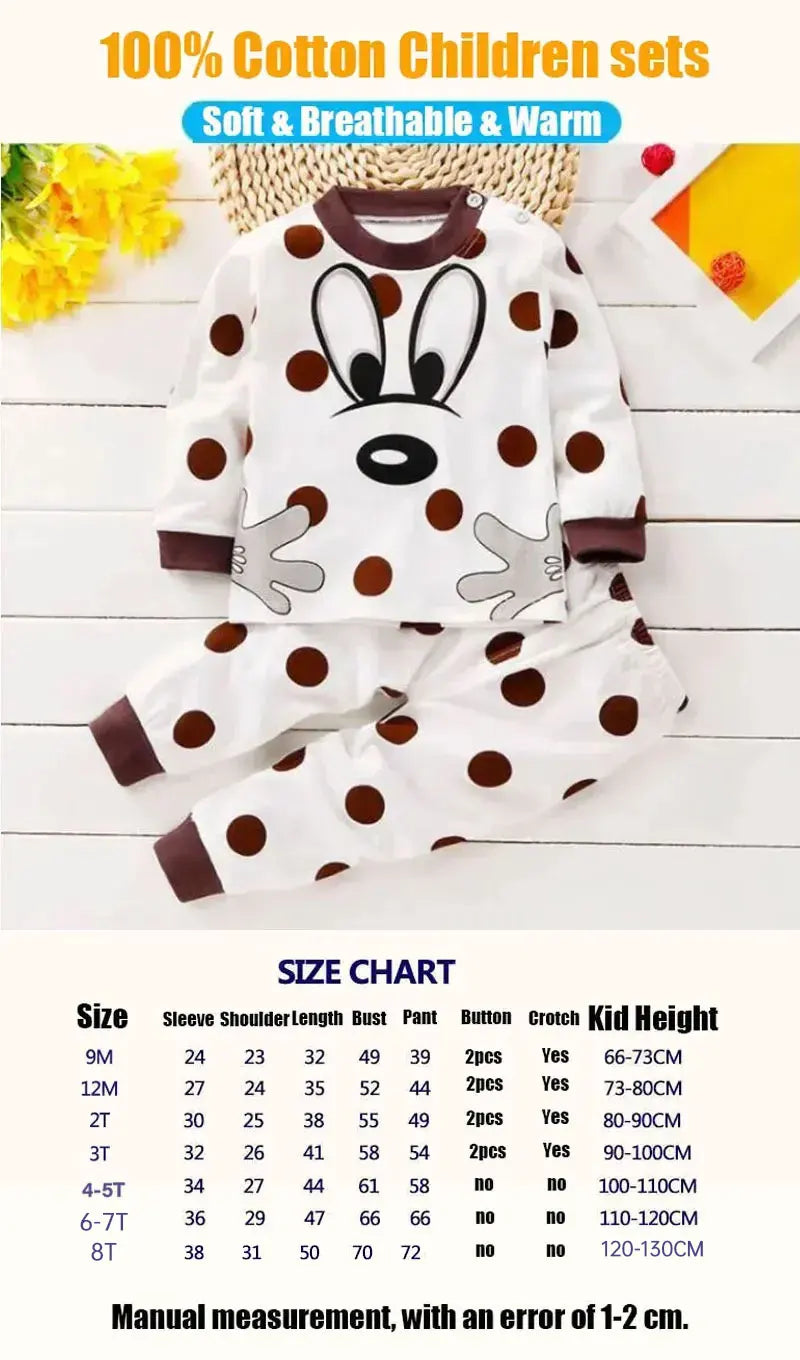 Ropa para niños Conjuntos infantiles Ropa para niños y niñas Algodón Ropa de otoño e invierno Pantalones Pijamas Ropa interior Regalo de Navidad