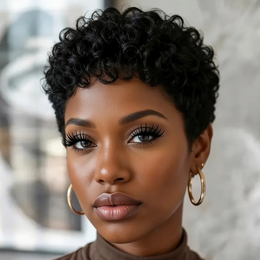 Afro Curly Pixie Wig