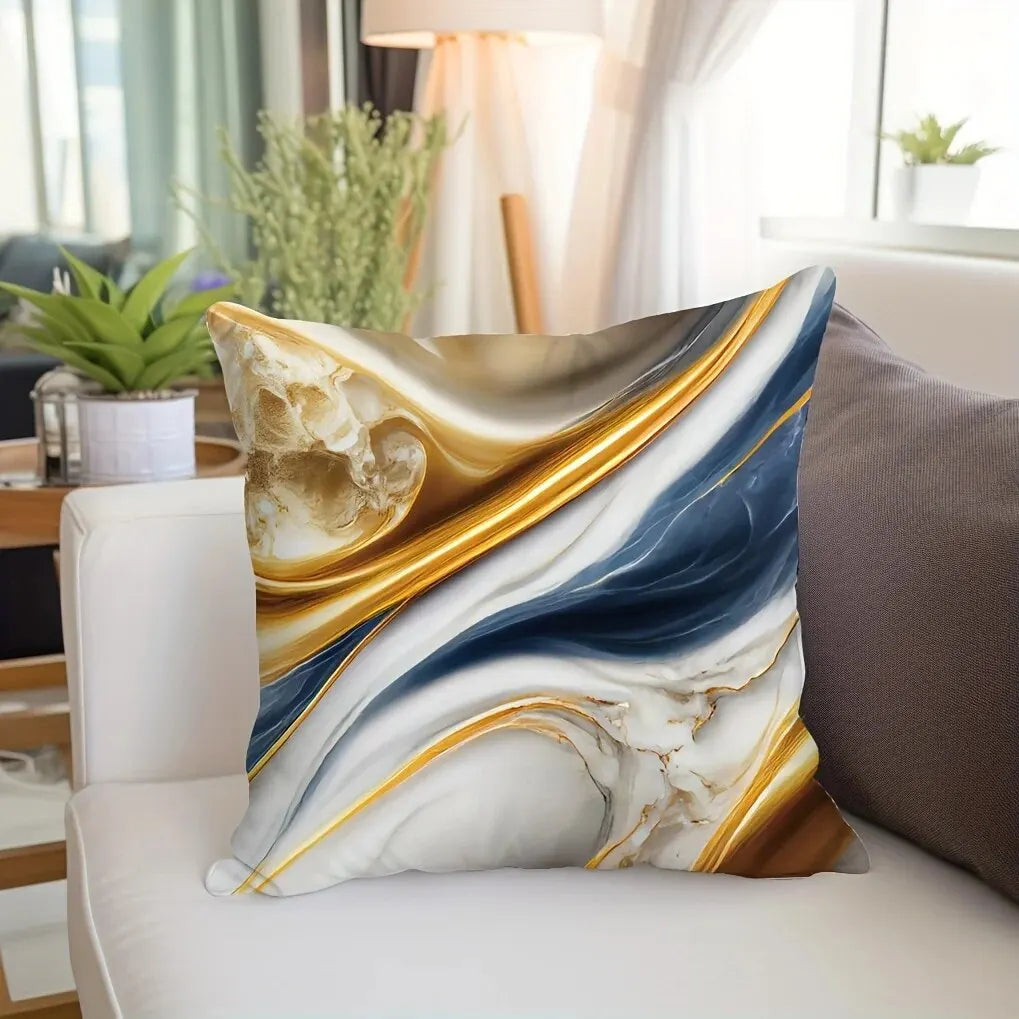 Marmorteksturert putetrekk – moderne, elegant og mykt å ta på