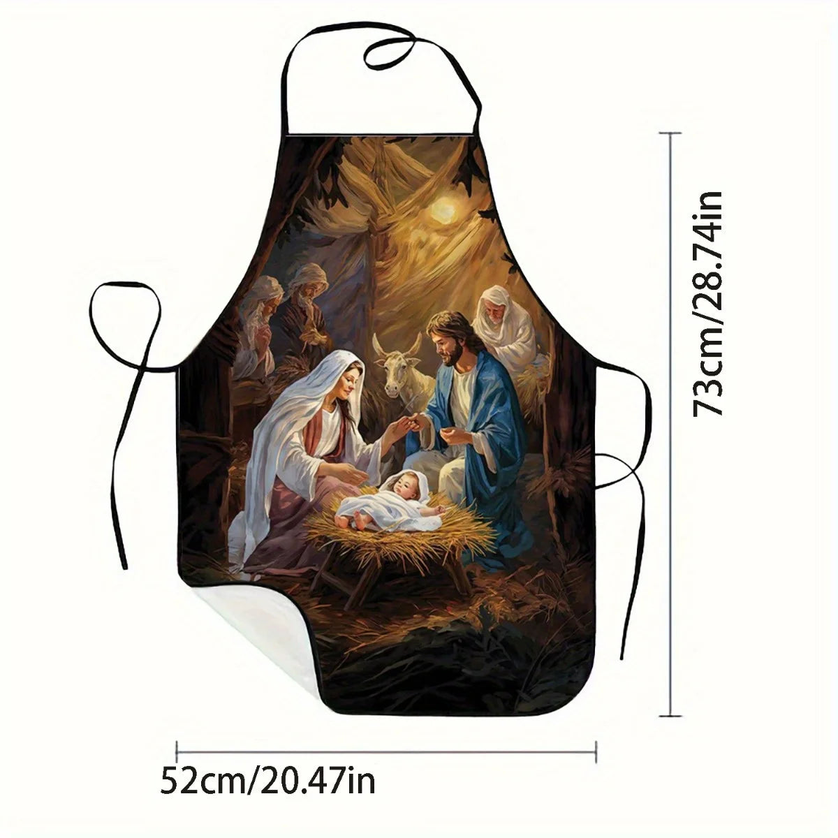 Nativity Scene Christmas Apron