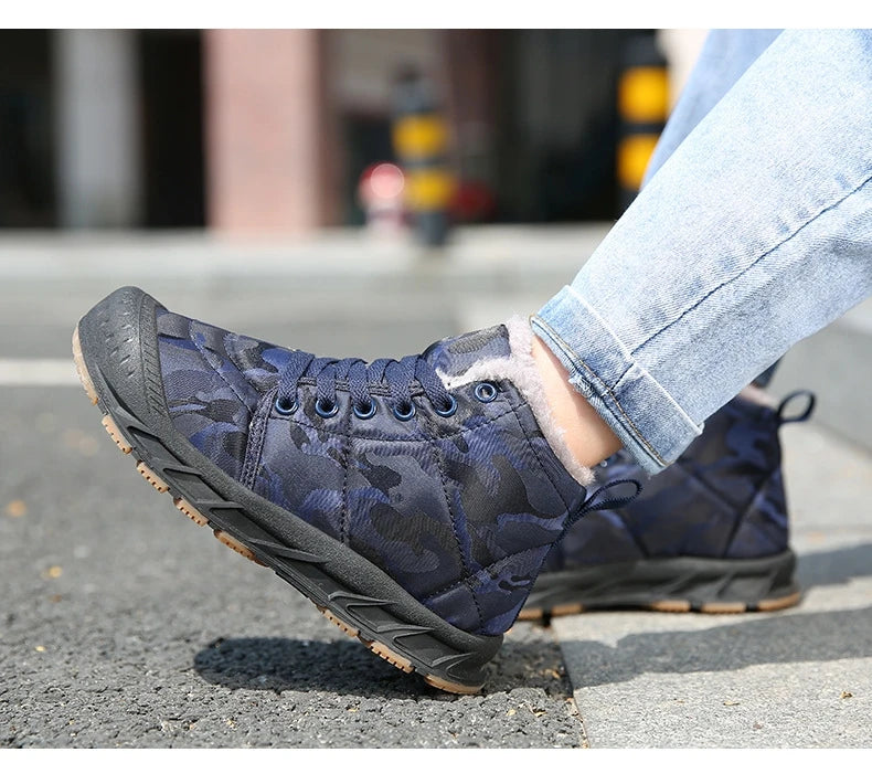 Waterproof Winter Children Snow Boots Warm Outdoor Shoes Boy Girl Short Boots Fashion Comfortable Non-Slip Sneakers Kids Boots