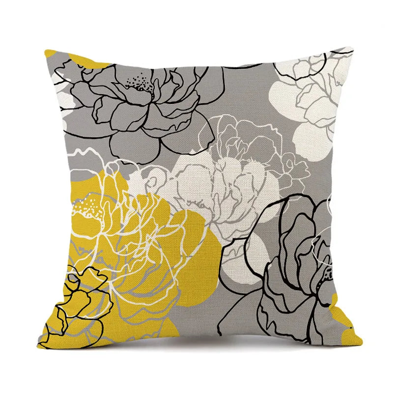Funda de cojín impermeable para exteriores 45x45 Funda de almohada floral Cojines decorativos para sofá Fundas de almohada