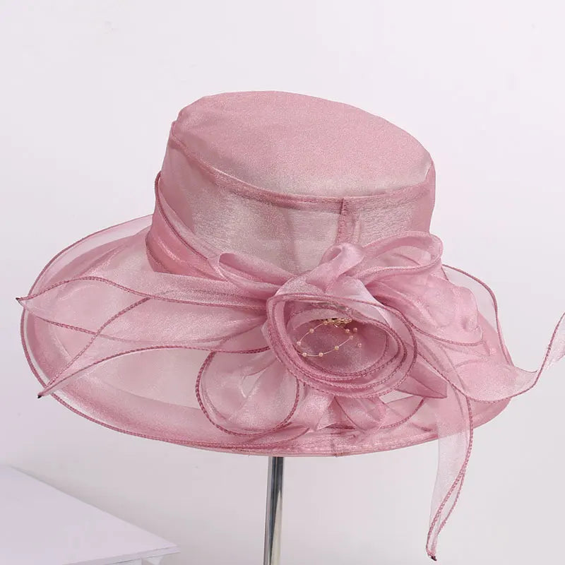 Fashionable Breathable Outdoor Travel Hat Elegant Floral Decoration Sunshade Cap Stylish Comfortable New Arrival
