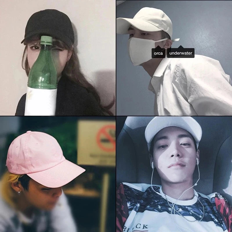 Outdoor Dustproof Baseball Cap Unisex Hat Plain Curved Sun Visor Hat Solid Color Fashion Adjustable Leisure Caps Men Women