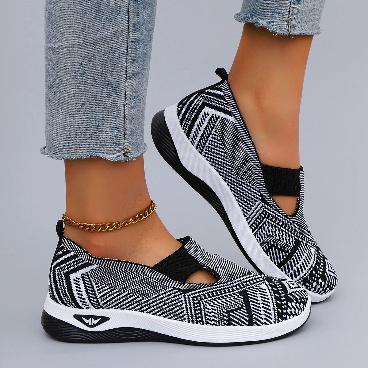 Zapatillas planas de malla transpirables de verano para mujer, zapatillas deportivas informales, liquidación envío gratis