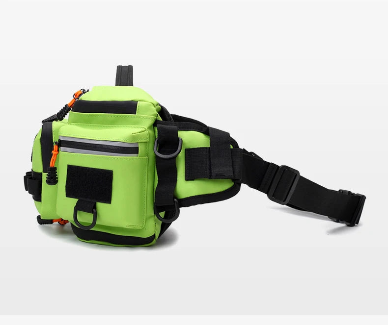 Fishing Lure Waist Bag Large Fish Box Accessories Outdoor Sports Tackle Gear Belt Bag Multi-pockets Crossbody Fishing Bag