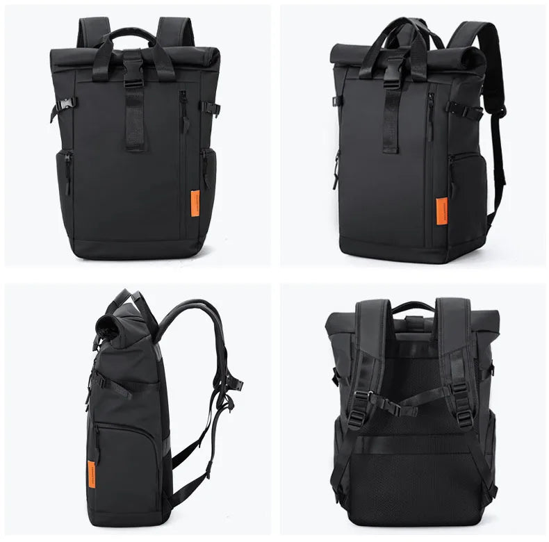 Men's Travel Camping Bag 15.6inch Laptop Computer Backpack Outdoor Waterproof Hiking School College Business Trekking Rucksack