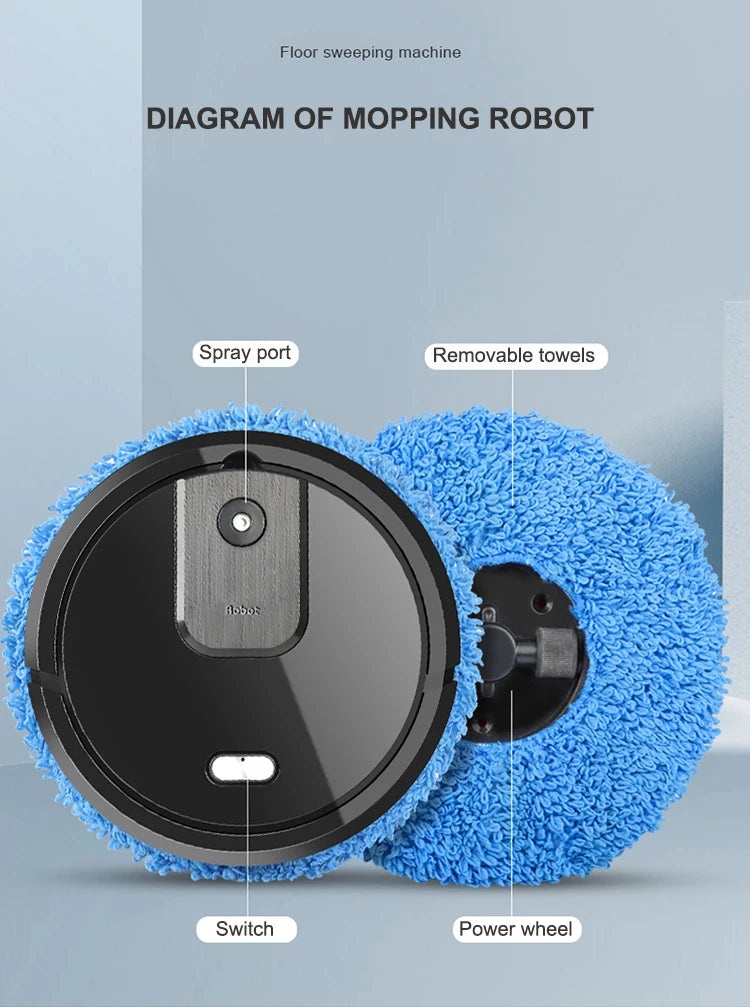 2024 Smart Sweeping and Mop Robot Vacuum Cleaner Dry and Wet Mopping Rechargeable Robot Home Appliance with Humidifying Spray