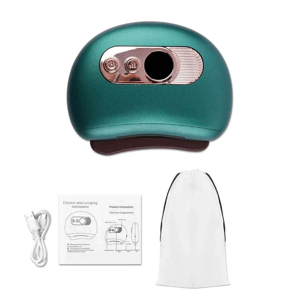 Masajeador Guasha Eléctrico Corporal Raspado Calentamiento Vibración Músculo Guasha Facial Cuello Ojos Cuchillo de Masaje Piedra Gua Sha Raspador Gouache