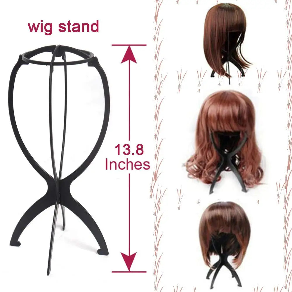 2-Pack Portable Wig Stand Set