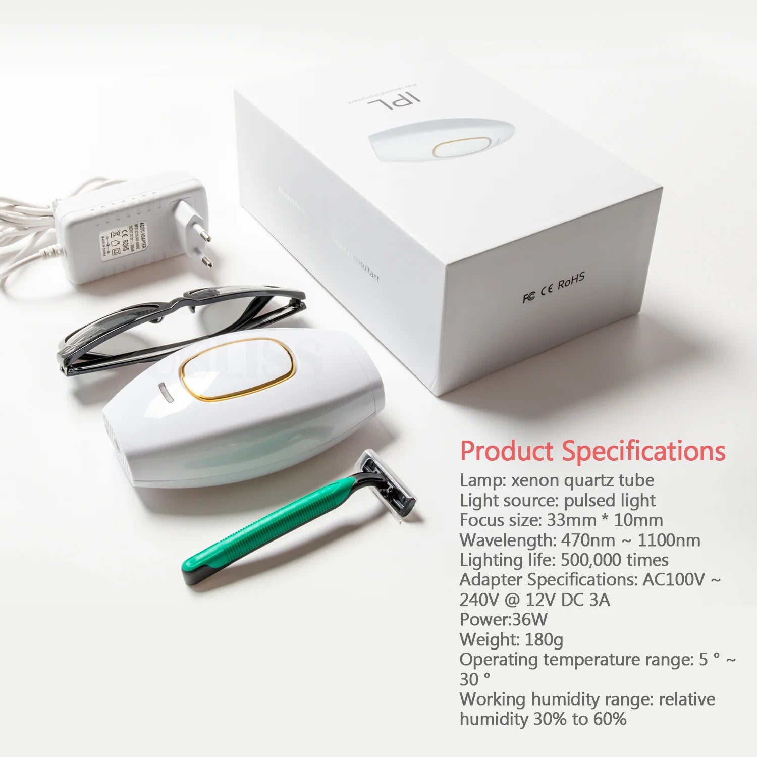 Depiladora Láser IPL Corporal para Bikini, Depilación Láser para Mujeres, Depiladora de Luz Pulsada Permanente, Depiladora Láser de Uso Doméstico