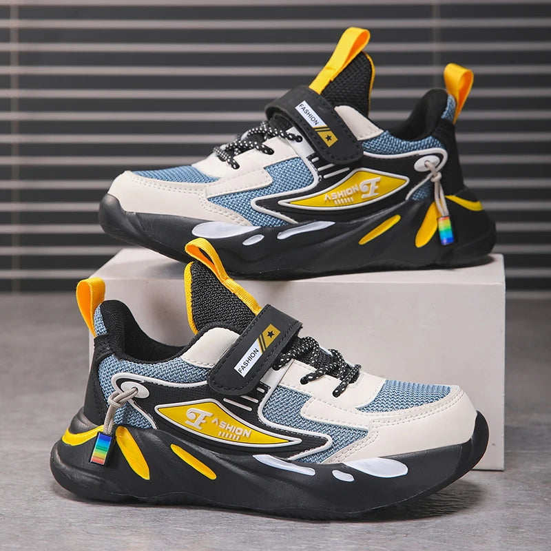 Zapatillas deportivas de malla para niños y niñas, transpirables y antideslizantes, para correr, caminar, zapatillas casuales infantiles