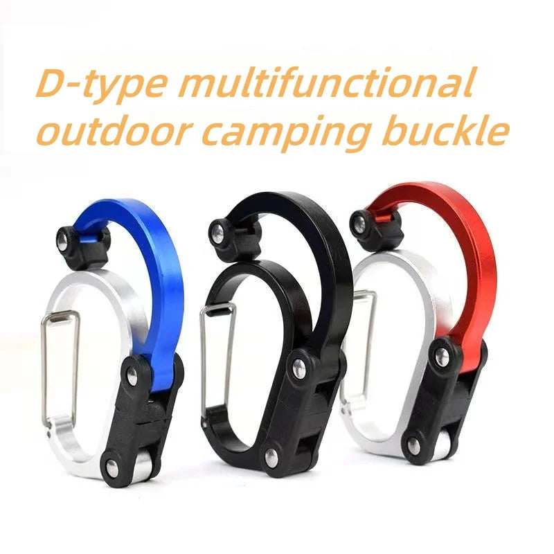 Mountaineering buckle Hybrid Gear Clip - Carabiner Rotating Hook Clip Non-Locking Strong Clips For Camping Fishing Hiking