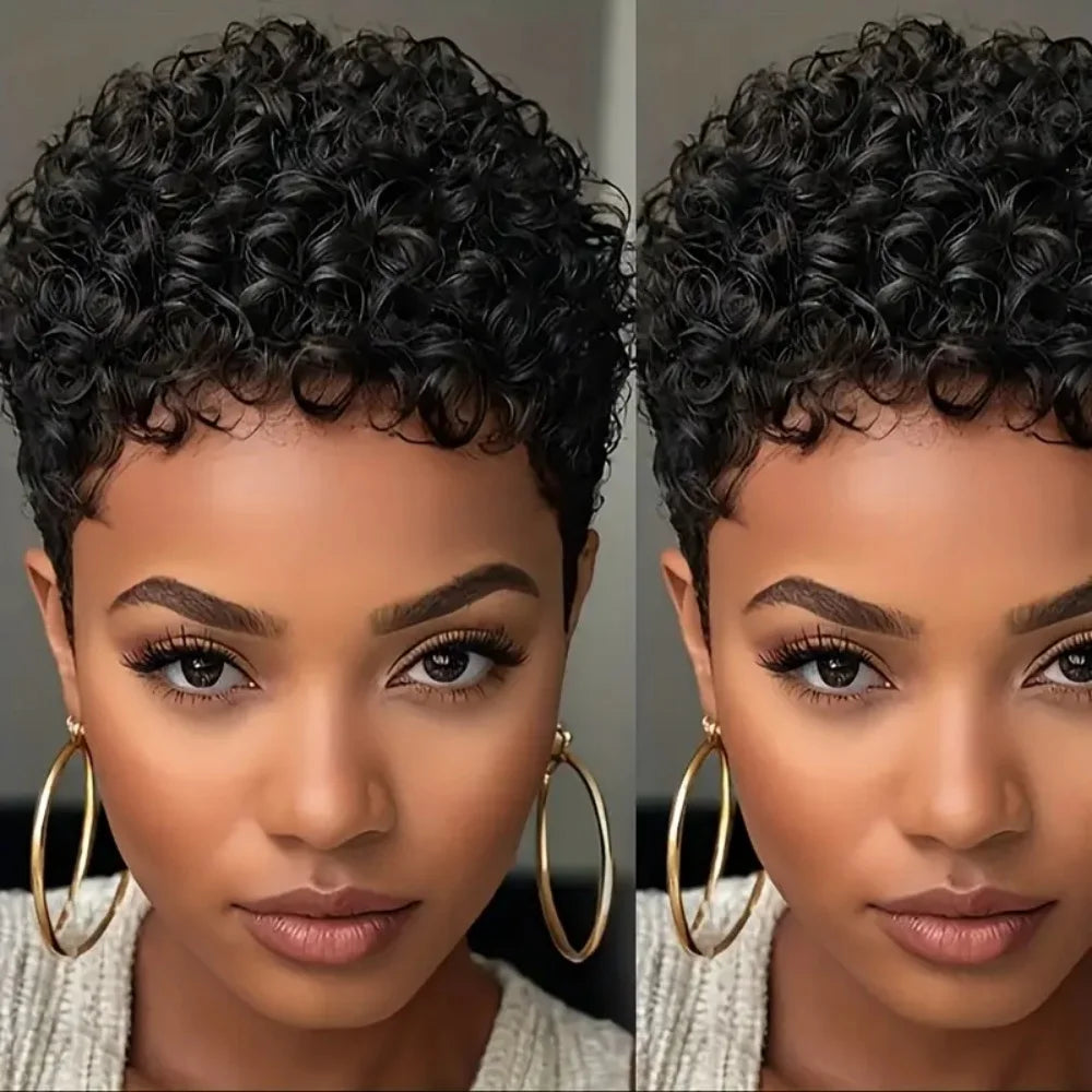 99J Short Curly Pixie Wig – Bold, Elegant & Effortlessly Beautiful