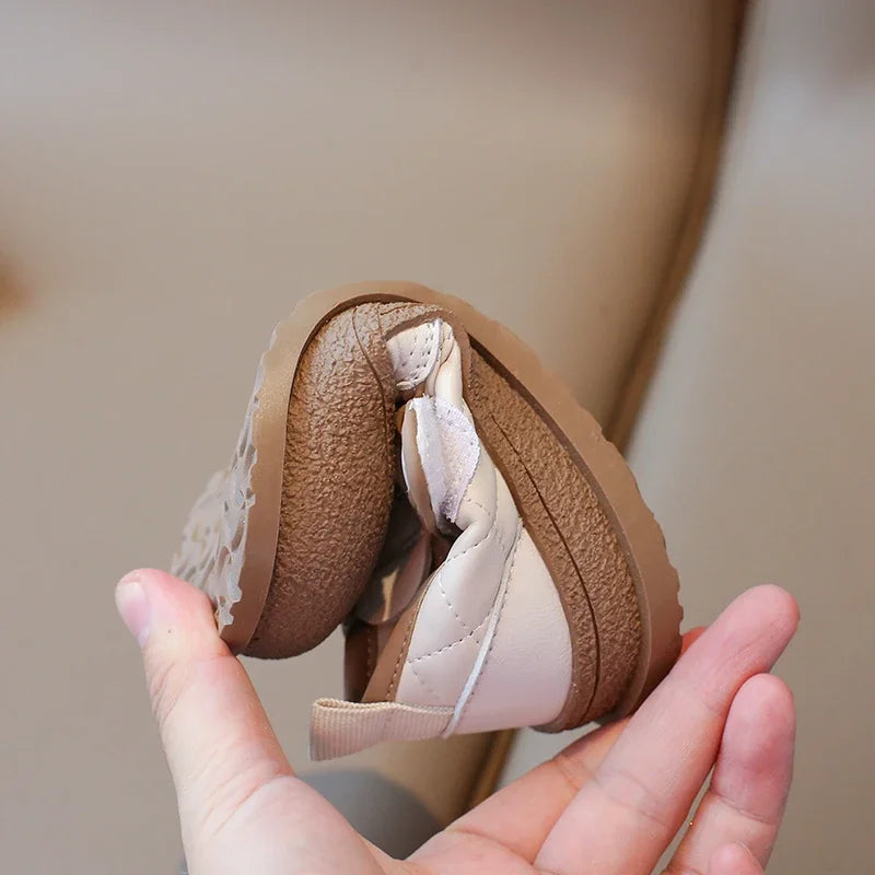 Kids Fashion Cotton Shoes Outdoor Flats Versatile Winter Children's Shoes for Boys Girls Causal Non-slip Toddlers Walking Shoes