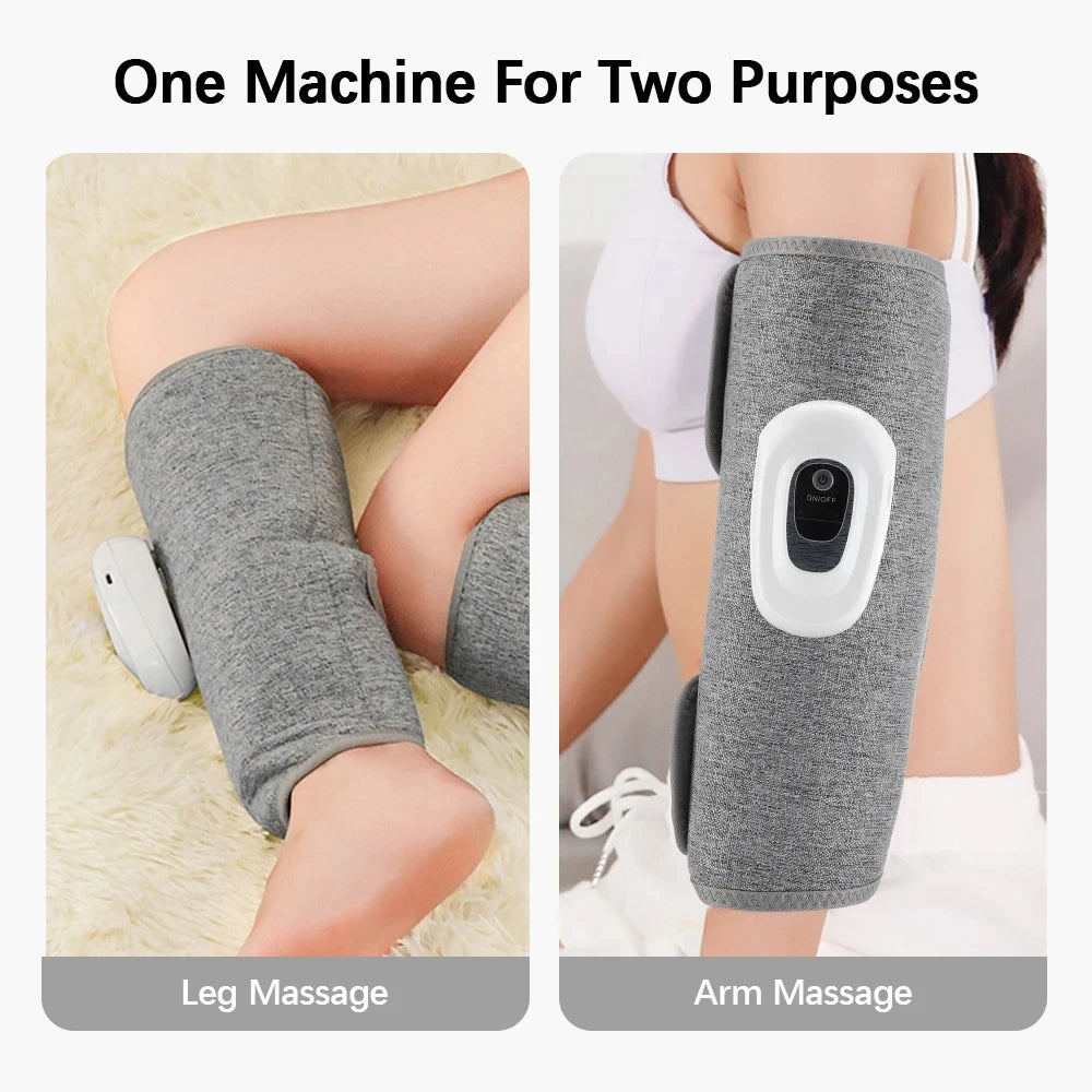 Electric Leg Massager Wireless Rechargeable Air Compression Leg Calf Massage for Relax Leg Muscles 360° Air Pressure Leg Massage